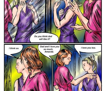 Mother proves her love to the daughter. Dad and granddad take part in Porn Comics